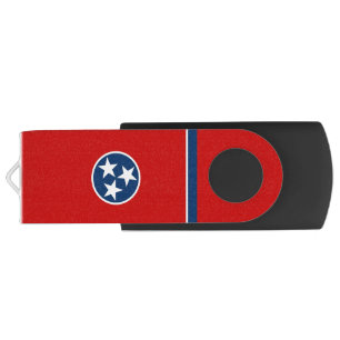 USB Swivel Flash Drive with flag of Tennessee