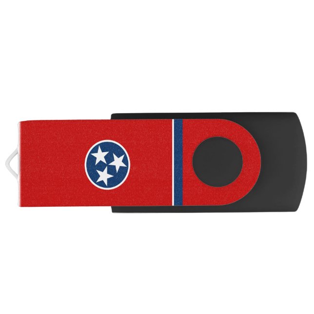 USB Swivel Flash Drive with flag of Tennessee (Back)