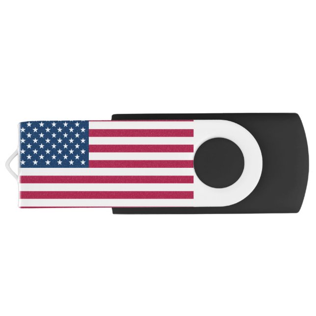 USB Swivel Flash Drive with flag of USA (Back)