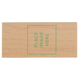 USB Wooden Flash Drive - Maple, 8gb, Rectangle