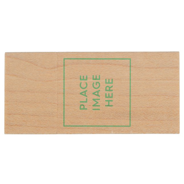 USB Wooden Flash Drive - Maple, 8gb, Rectangle (Back)
