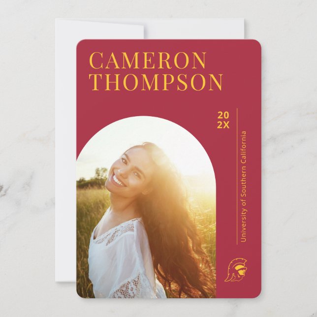 USC Graduate - Arch Photo  Announcement (Front)