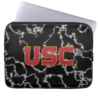 Black USC Trojans Faux Leather Phone Wallet Sleeve