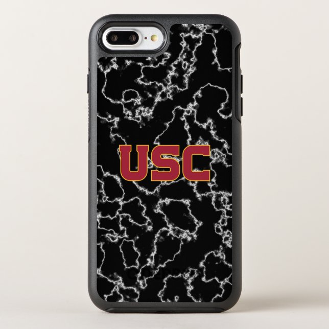 USC Trojans | Black Marble Otterbox iPhone Case (Back)