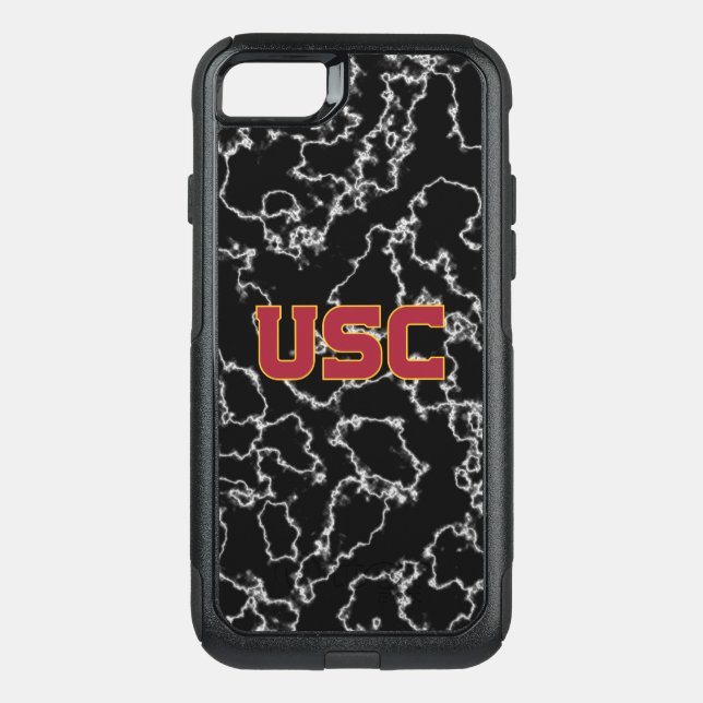 USC Trojans | Black Marble Otterbox iPhone Case (Back)