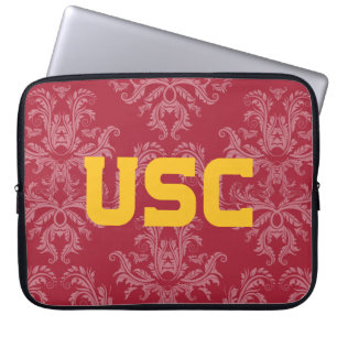 USC Trojans Damask Pattern Laptop Sleeve