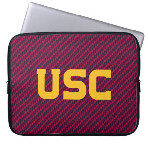 USC Trojans Fiber Pattern Laptop Sleeve