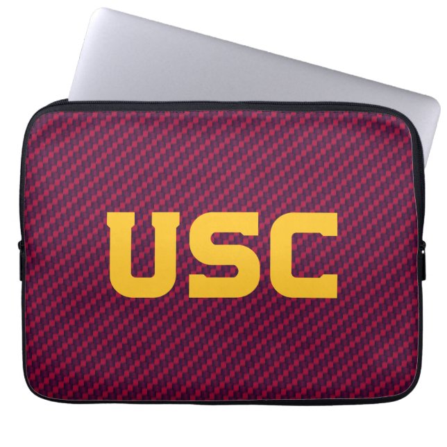 USC Trojans | Fiber Pattern Laptop Sleeve (Front)