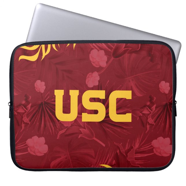 USC Trojans | Hawaiian Pattern Laptop Sleeve (Front)