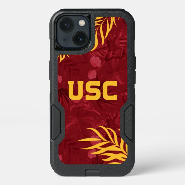 USC Trojans | Hawaiian Pattern Otterbox iPhone Case (Back)