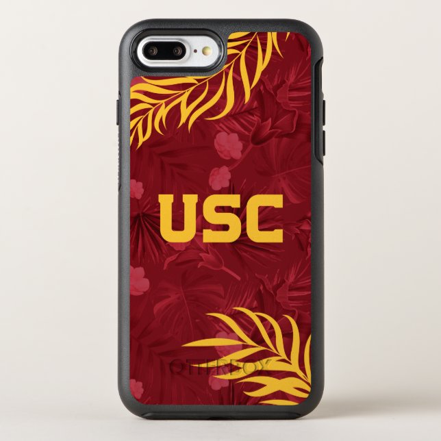USC Trojans | Hawaiian Pattern Otterbox iPhone Case (Back)