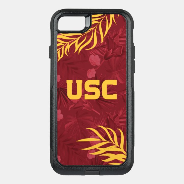 USC Trojans | Hawaiian Pattern Otterbox iPhone Case (Back)