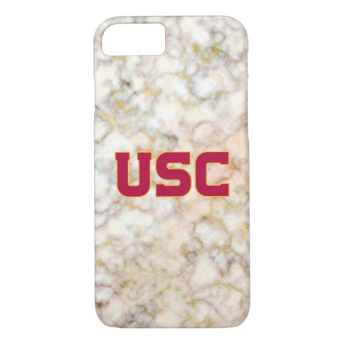 USC Trojans  Rose Gold Marble iPhone 87 Case