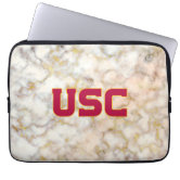 Black USC Trojans Faux Leather Phone Wallet Sleeve