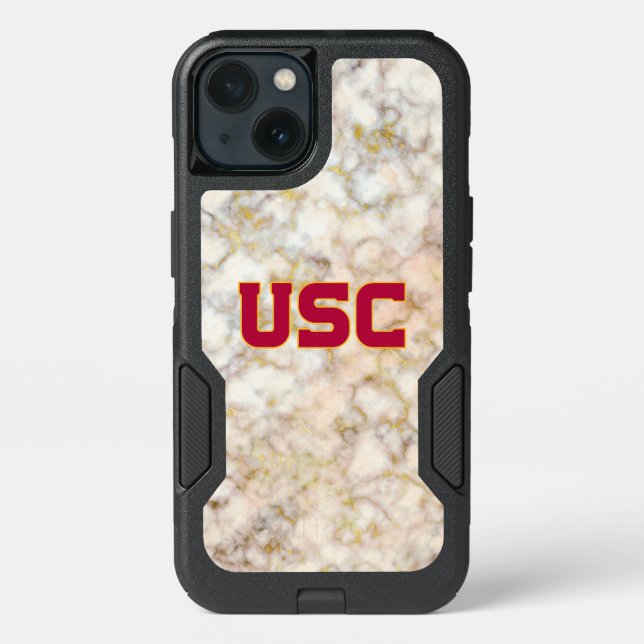 USC Trojans | Rose Gold Marble Otterbox iPhone Case (Back)