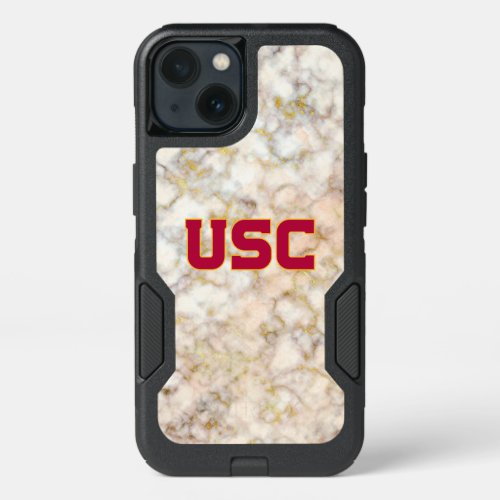 USC Trojans  Rose Gold Marble iPhone 13 Case