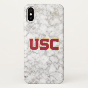 USC Trojans   White Marble iPhone X Case