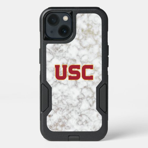 USC Trojans  White Marble iPhone 13 Case