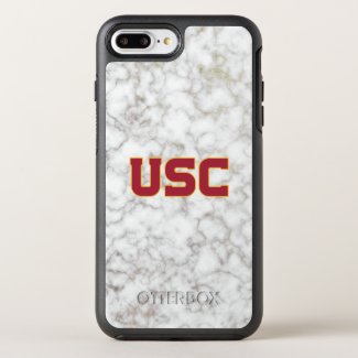 USC Trojans | White Marble OtterBox iPhone Case