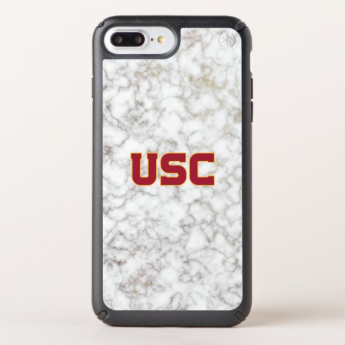 USC Trojans  White Marble Speck iPhone Case