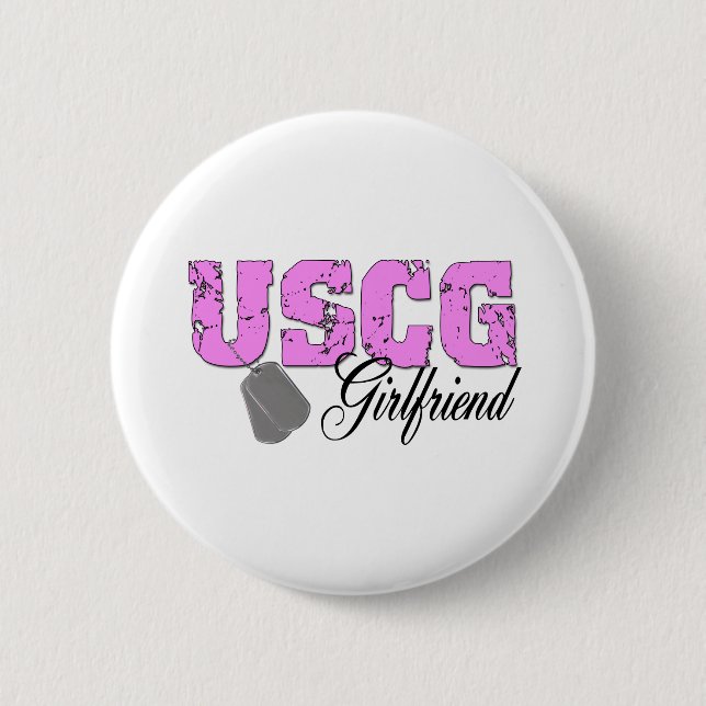 uscg99girlfriend2 pinback button (Front)
