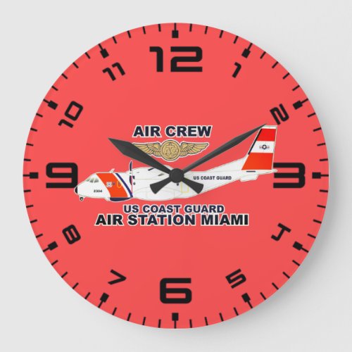 USCG Air Station Miami Air Crew Large Clock