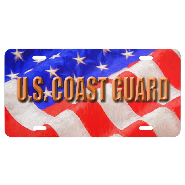 USCG Aluminum License Plate (Front)