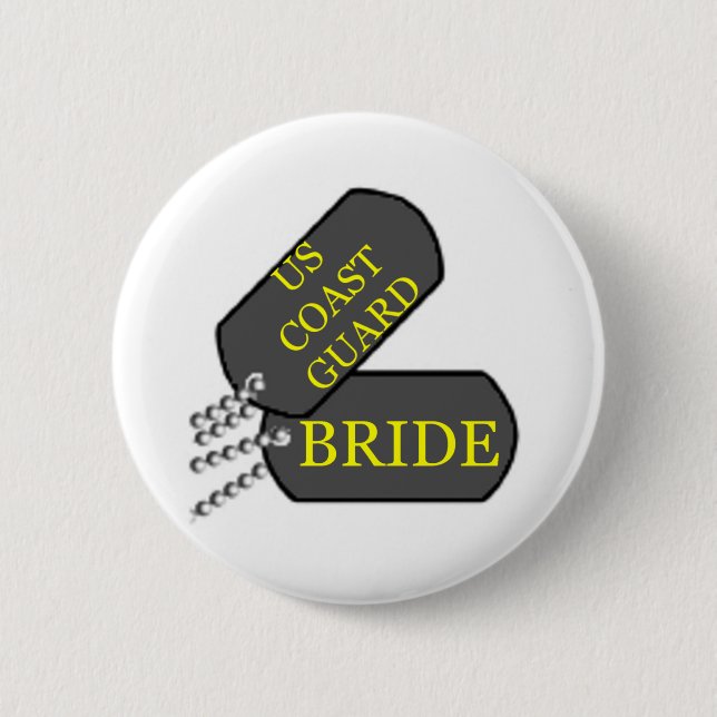 USCG Bride Pinback Button (Front)