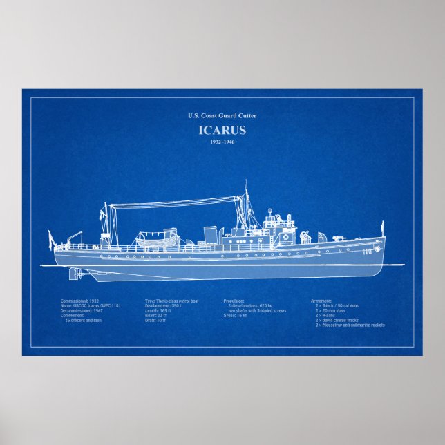 USCG Cutter Icarus wpc-110 - ABD Poster (Front)