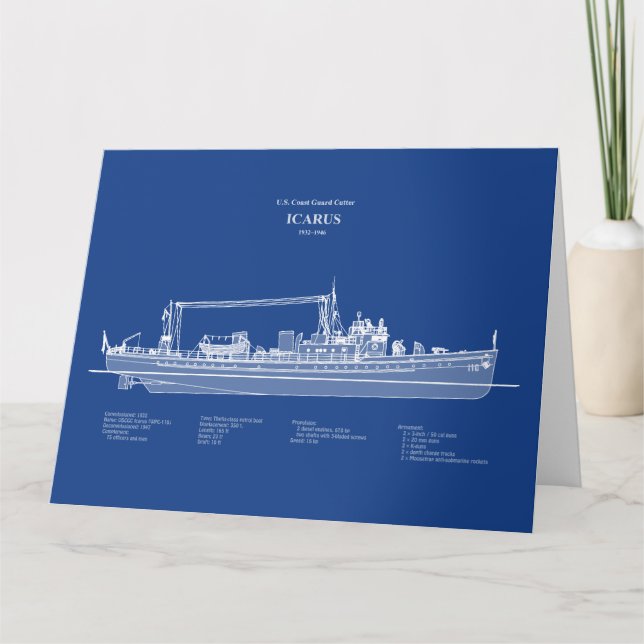 USCG Cutter Icarus wpc-110 - ABD Thank You Card (Front)