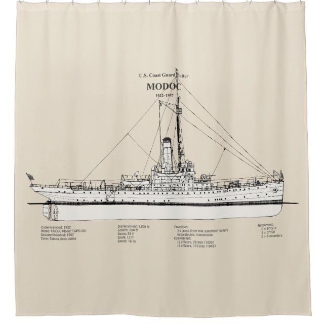USCG Cutter Modoc wpg-46 - SBD Shower Curtain (Front)