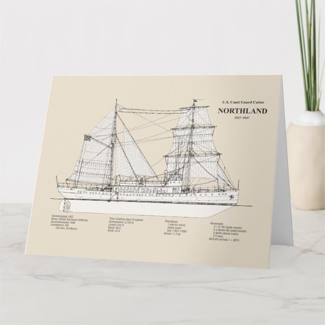 USCG Cutter Northland wpg-49 - SBD Thank You Card (Front)