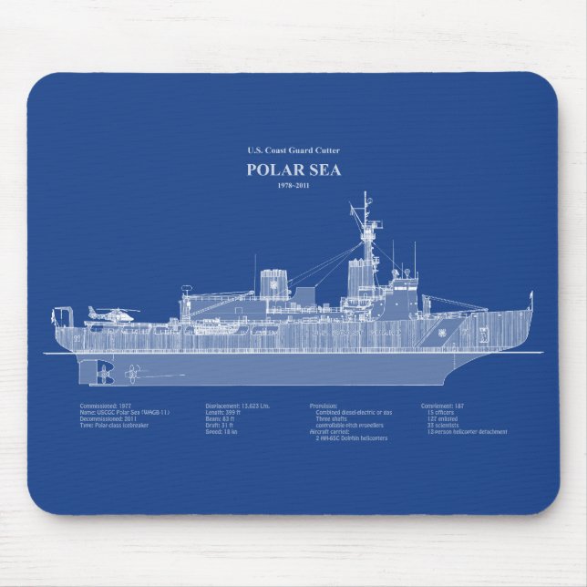 USCG Cutter Polar Sea wagb-11 - ABD Mouse Pad (Front)