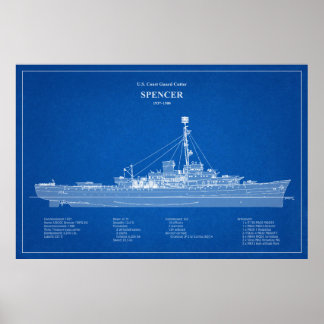 USCG Cutter Spencer wpg-36 - ABD Poster