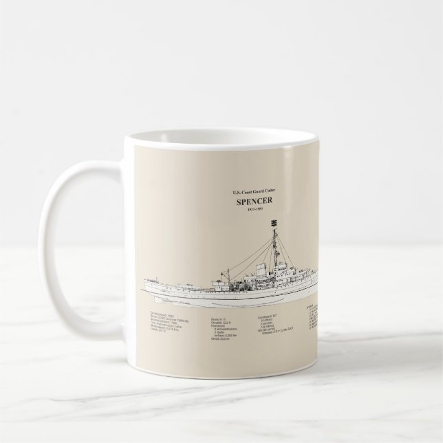 USCG Cutter Spencer wpg-36 - SBD Coffee Mug (Left)