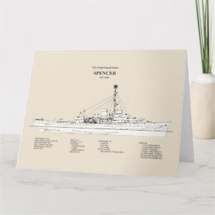 USCG Cutter Spencer wpg-36 - SBD Thank You Card