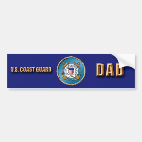 USCG Dad Bumper Sticker