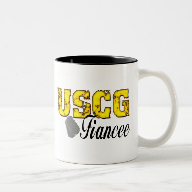 USCG Fiancee Two-Tone Coffee Mug (Right)
