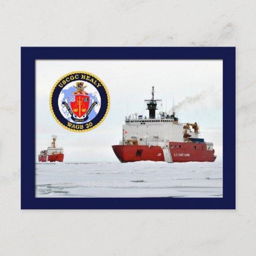 USCG icebreaker HEALY Beaufort Sea Alaska Postcard