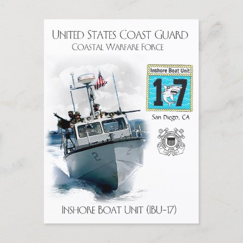 USCG Inshore Boat Unit IBU_17 Postcard