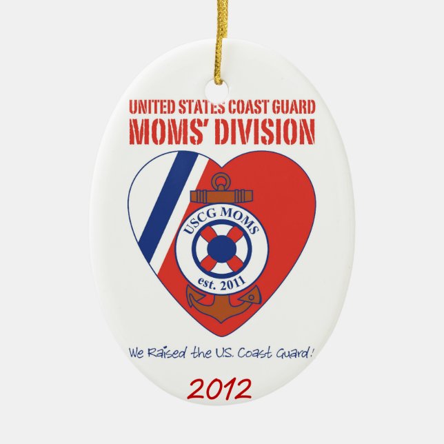 USCG Moms' Division Oval Ornament 2012 (Front)