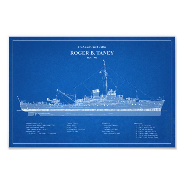 USCG Roger B. Taney whec-37 – ABD Photo Print (Front)