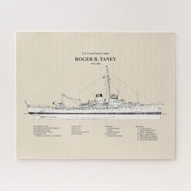 USCG Roger B. Taney whec-37 - SBD Jigsaw Puzzle (Horizontal)