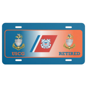 USCG Senior Chief Front License Plate