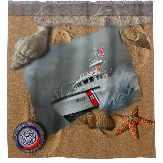 USCG SHOWER CURTAIN- Levesque and Cosgrove #1 Curtain (Front)