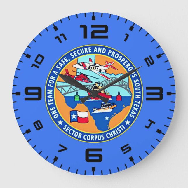 USCG Station Corpus Christi Texas Large Clock (Front)