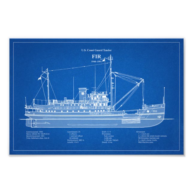USCG Tender Fir wlm-212 – ABD Photo Print (Front)