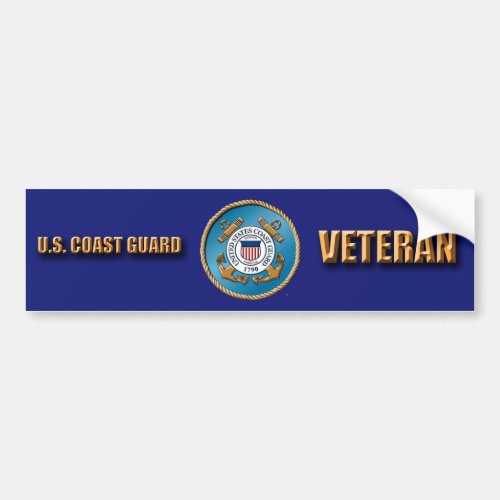 USCG Veteran Bumper Sticker