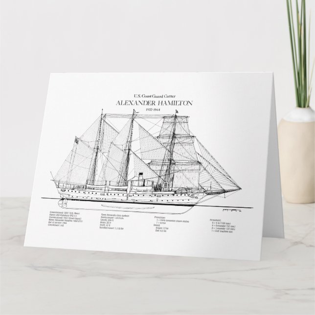 USCGC Alexander Hamilton wix-272 - SBD Thank You Card (Front)