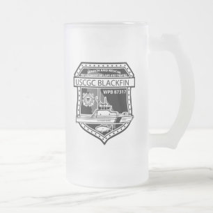 USCGC Blackfin WPB-87317 Frosted Glass Beer Mug